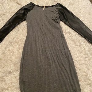 Grey and black mini dress